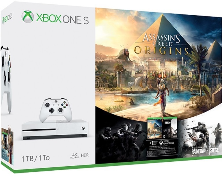 Microsoft Xbox One S 1TB Assassins Creed Origins Bundle (Ajándék Rainbow Six Siege)