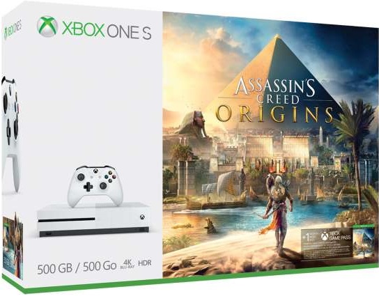 Microsoft XBOX One S 500GB Assassins Creed Origins, Tom Clancys Rainbow Six Siege Bundle