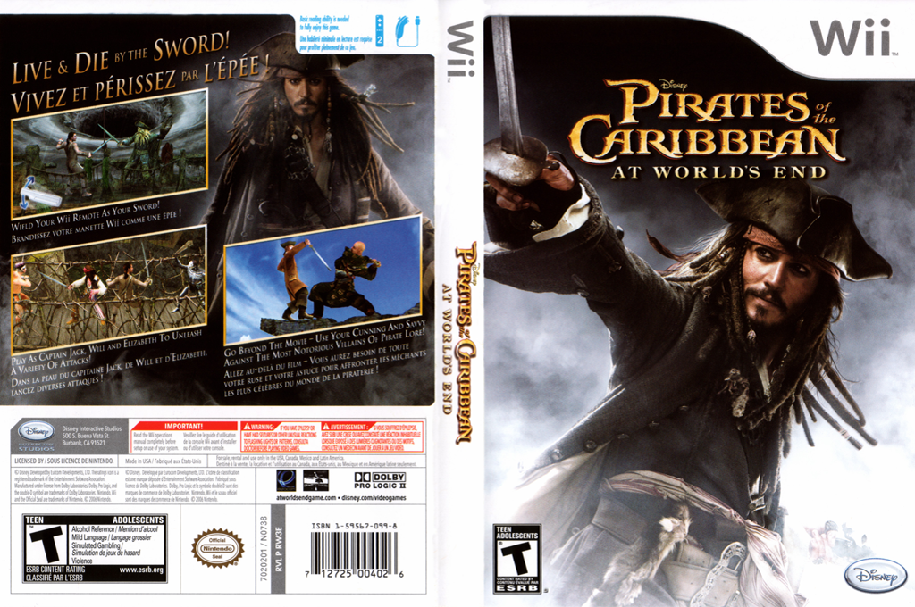 Disney Pirates of Caribbian at worlds end - Nintendo Wii Játékok