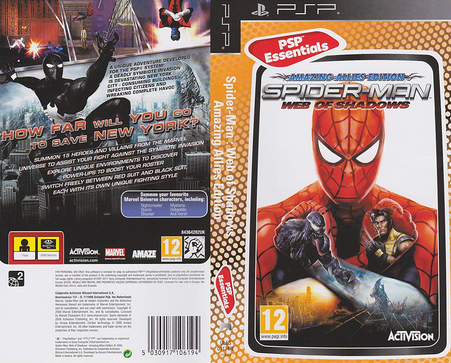 Spider Man Web of Shadows Amazing Allies Edition