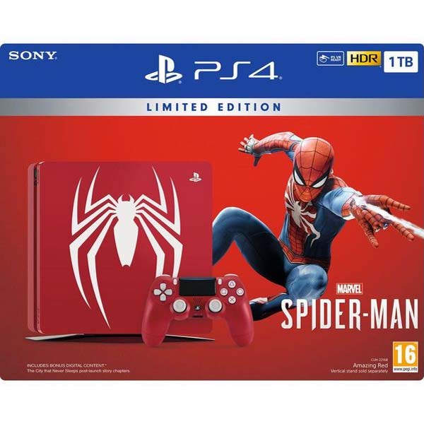 Sony PlayStation 4 Slim 1TB Limited Spider Man Edition + Spider Man 
