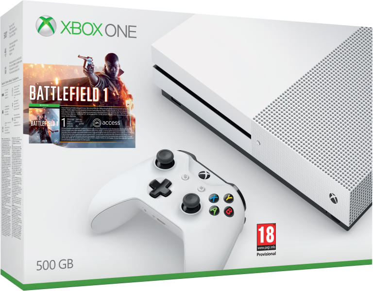 Microsoft Xbox One S 500 GB Battlefield 1 Bundle - Xbox One Gépek