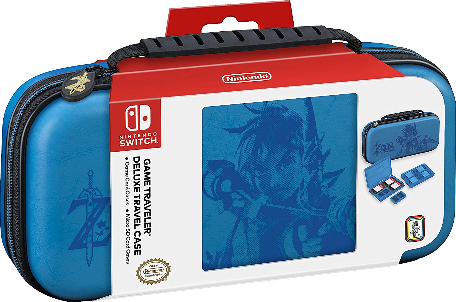 The Legend of Zelda Breath of The Wild Nintendo Switch Travel Case (Kék) - Nintendo Switch Kiegészítők