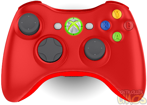Xbox 360 Wireless Controller Custom Red - Xbox 360 Kontrollerek