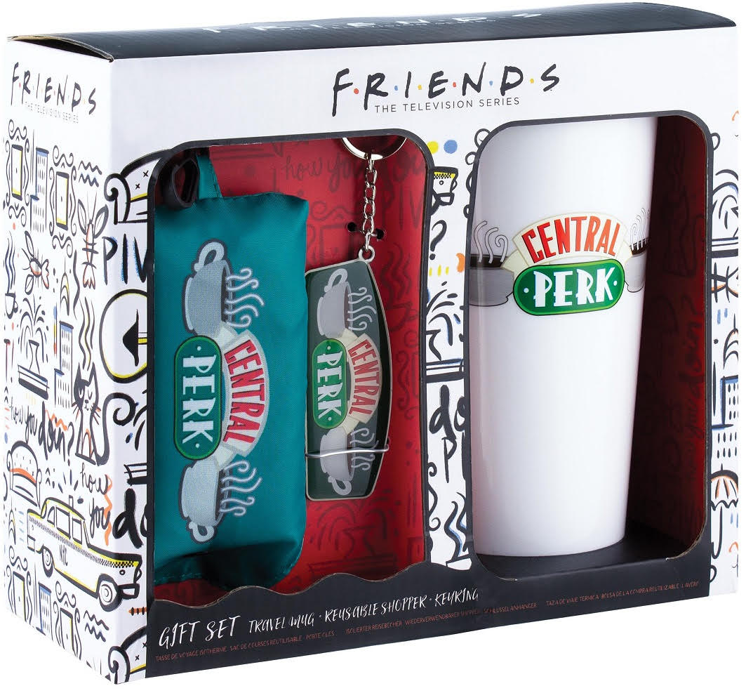 Friends Gift Set (Travel Mug, Reusable Shopper, Keyring) - Ajándéktárgyak Ajándéktárgyak
