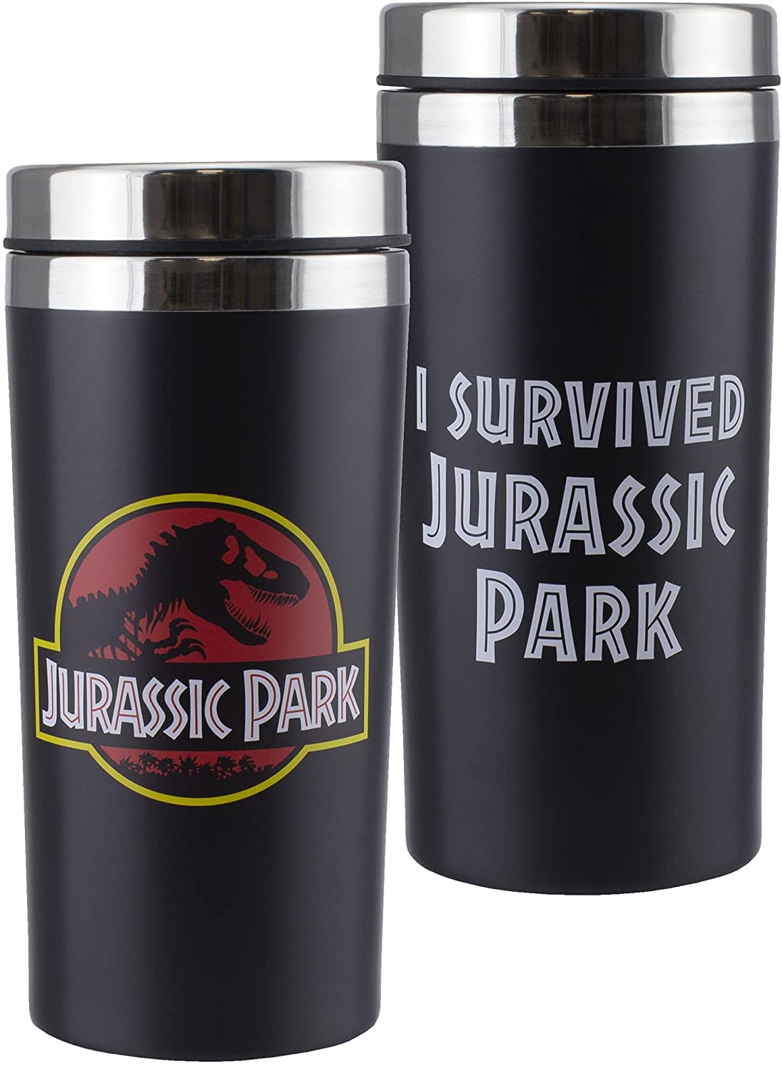 Jurassic Park Logo Metal Travel Mug (Termosz)