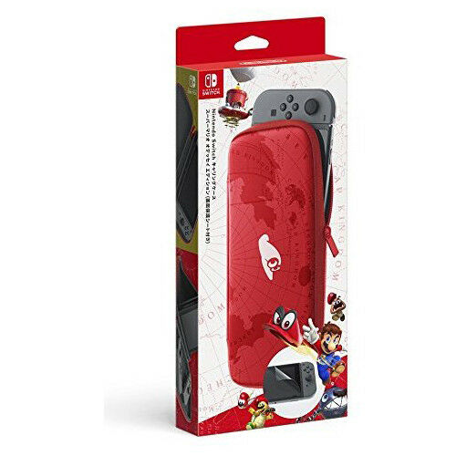 Nintendo Switch Carrying Case (Super Mario Odyssey edition) and Screen Protector
