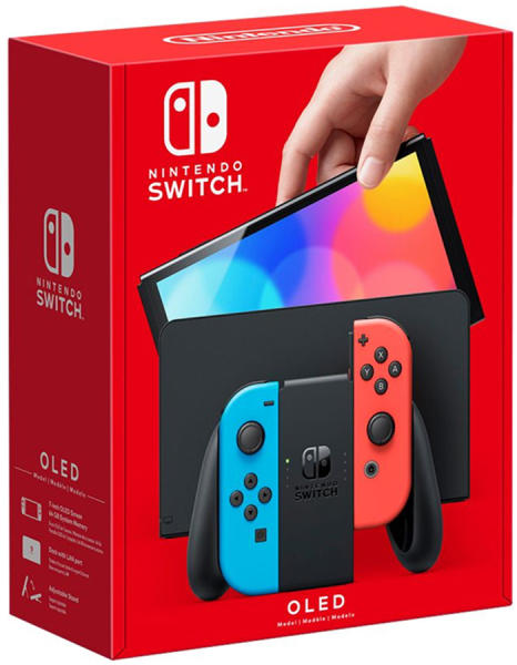 Nintendo Switch Oled Neon Blue and Red Joy Con