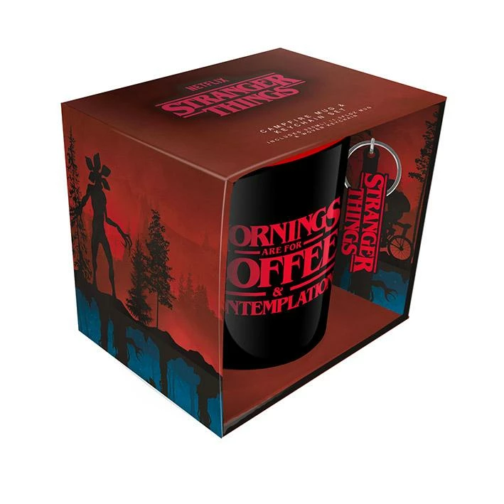 STRANGER THINGS CAMPFIRE SET: metal mug plus keychain
