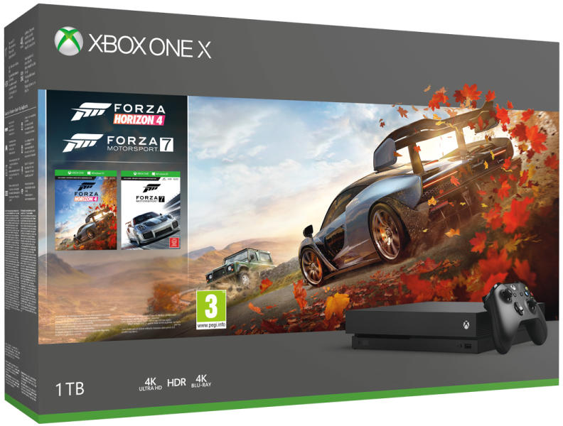 Microsoft Xbox One X 1TB + Forza Horizon 4 (dobozos)
