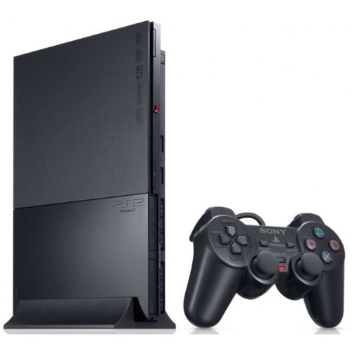 PlayStation 2 Slim Fekete + 8MB Memo - PlayStation 2 Gépek