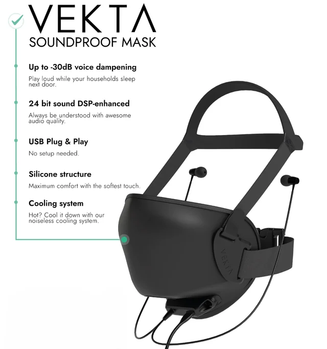 Vekta Soundproof Mask - PlayStation 5 Kiegészítők